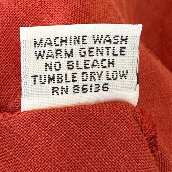 Bryn Walker Heavy Linen Barnaby Jacket Size M Rust Red Lagenlook - Picture 6 of 6